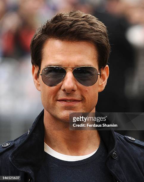 Tom Cruise attends the premiere for Rock Of Ages at Odeon Leicester Square on June 10, 2012 in London, England.