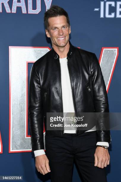 Tom Brady attends the Los Angeles premiere screening of Paramount Pictures' "80 for Brady" at Regency Village Theatre on January 31, 2023 in Los...