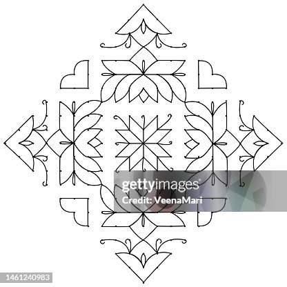 Traceable Rangoli Design Rangoli Design High-Res Vector Graphic - Getty Images