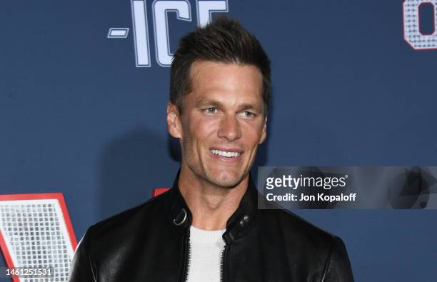Tom Brady attends Los Angeles Premiere Screening Of Paramount Pictures' "80 For Brady" at Regency Village Theatre on January 31, 2023 in Los Angeles,...
