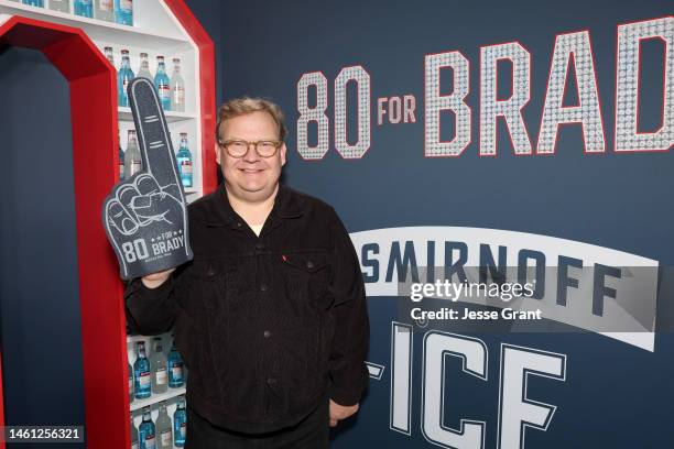 Andy Richter attends the Los Angeles Premiere of Paramount Pictures' "80 For Brady" presented by Smirnoff ICE at Regency Village Theatre on January...