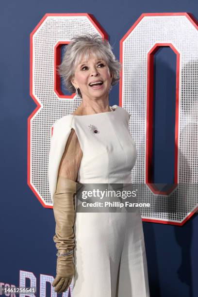 Rita Moreno attends the Los Angeles Premiere of Paramount Pictures’ “80 For Brady” presented by Smirnoff ICE at the Regency Village Theatre on...