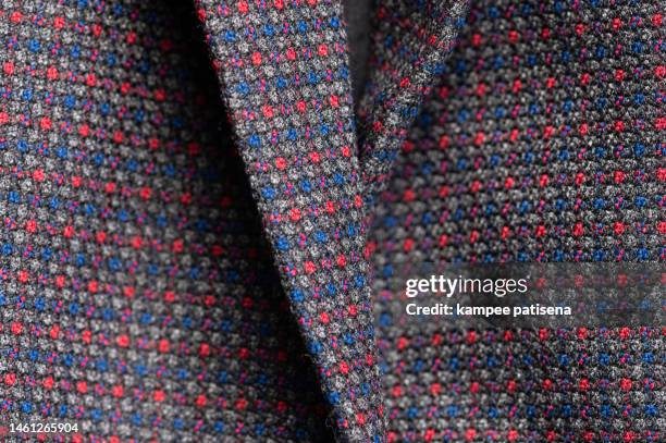 gray tweed fold fabric can be used as background - blazer foto e immagini stock