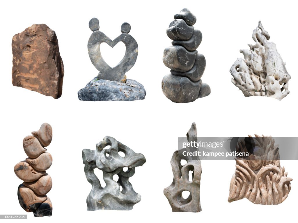 Natural stone marble isolated on white background