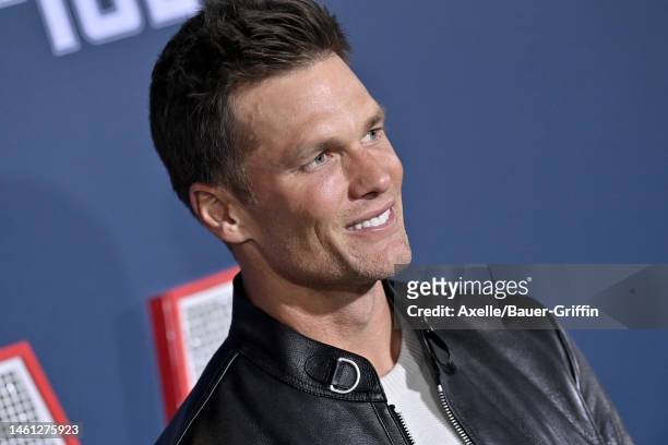 Tom Brady attends the Los Angeles Premiere Screening of Paramount Pictures' "80 For Brady" at Regency Village Theatre on January 31, 2023 in Los...