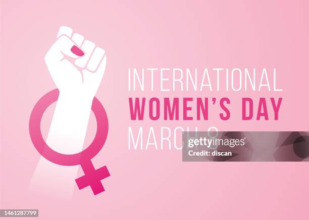 women's day card of women hands together. - 抗議活動 幅插畫檔、美工圖案、卡通及圖標