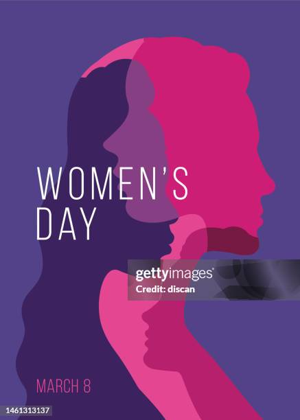 stockillustraties, clipart, cartoons en iconen met international women's day template for advertising, banners, leaflets and flyers. - womens day