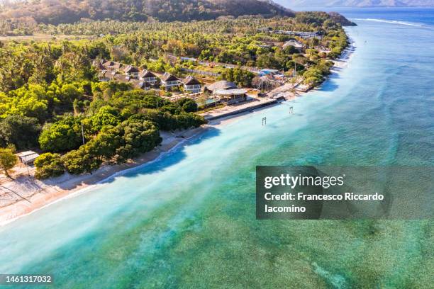 gili trawangan island, south east asia, indonesia - gili trawangan stockfoto's en -beelden