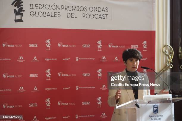 Prisa Audio CEO, Maria Jesus Espinosa de los Monteros, during the presentation of the finalists of the Premios Ondas Globales del Podcast, on...