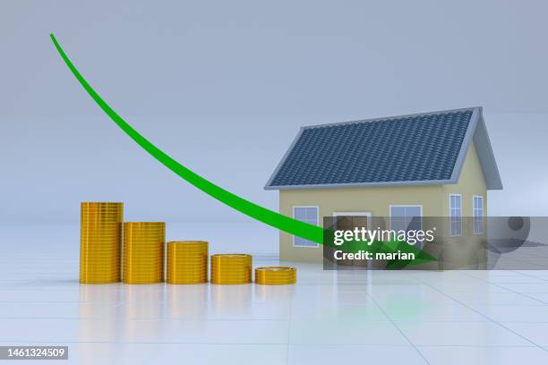 property decline chart - lower interest rate stock pictures, royalty-free photos & images