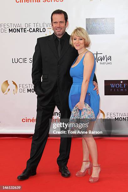 Christian Vadim and Julia Livage arrive at the 52nd Monte Carlo TV Festival 2012 - Opening Ceremony at the Grimaldi Forum on June 10, 2012 in...