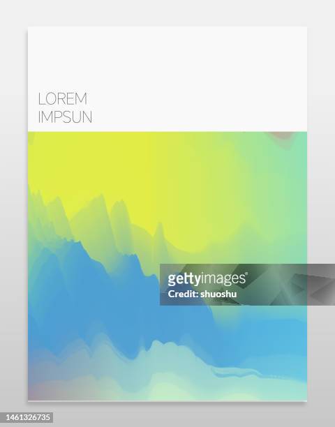 abstract mountain watercolors color gradient pattern cover banner template background - chinese landscape painting stock illustrations