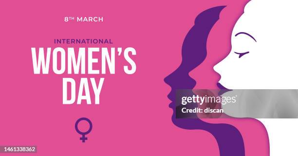 stockillustraties, clipart, cartoons en iconen met international women's day template for advertising, banners, leaflets and flyers. - womens day