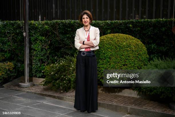 General Director of CERN Fabiola Gianotti attends the documentary presentation of "Alle Origini Del Nostro Futuro" at Rai Studios on February 1, 2023...