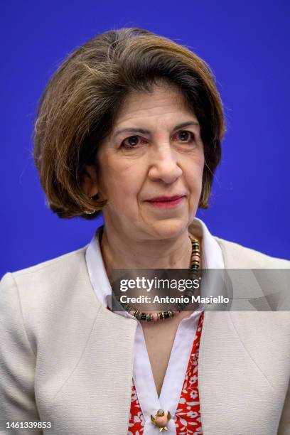 General Director of CERN Fabiola Gianotti attends the documentary presentation of "Alle Origini Del Nostro Futuro" at Rai Studios on February 1, 2023...