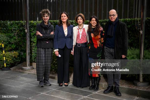 Irene Pivetti, President of RAI TV Marinella Soldi, General Director of CERN Fabiola Gianotti, Chiara Avesani and Guido Barlozzetti attend the...