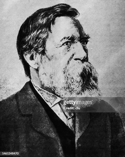 ilustrações de stock, clip art, desenhos animados e ícones de friedrich engels, german author - comunismo