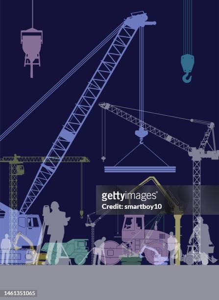 construction industry - steam roller stock illustrations