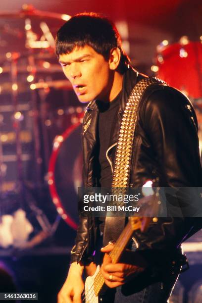 Dee Dee Ramone of the band Ramones performs in concert at the Ripley Music Hall March 16, 1983 in Philadelphia, Pennsylvania