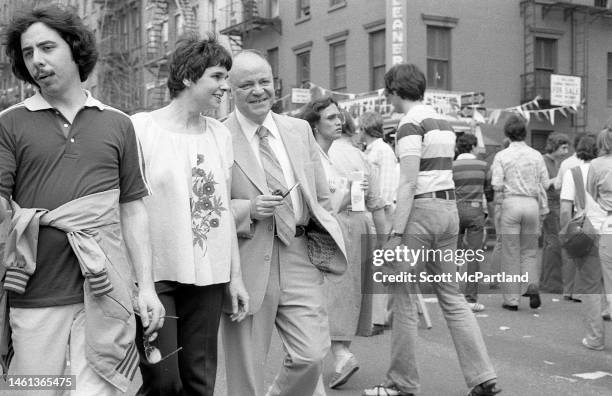 View of a people on 9th Avenue in Hell's Kitchen during the International Food Festival, New York, New York, May 20, 1978.