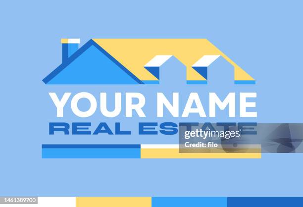 immobilienunternehmen haus immobilien design symbol - real estates development stock-grafiken, -clipart, -cartoons und -symbole