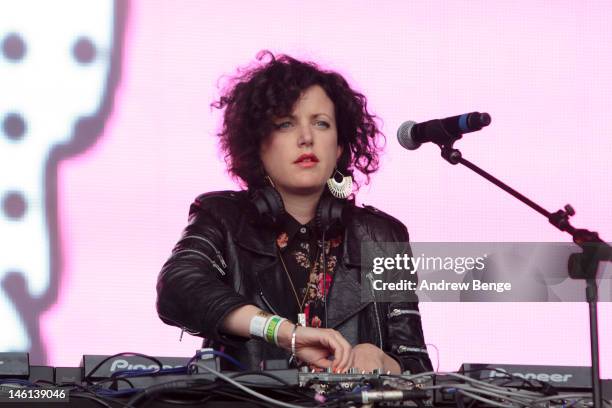 Annie Mac performs on stage during Park Life Festival at Platt Fields Park on June 10, 2012 in Manchester, United Kingdom.