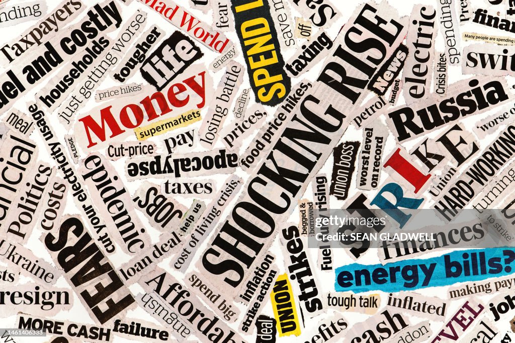 News headline collage