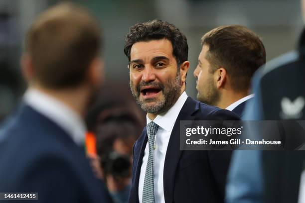 Mehrdad Ghodoussi, co-owner of Newcastle United, looks on prior to the Carabao Cup Semi Final 2nd Leg match between Newcastle United and Southampton...