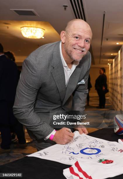 Mike Tindall attends the Nordoff Robbins Legends Of Rugby Dinner at The Grosvenor House Hotel on February 01, 2023 in London, England.