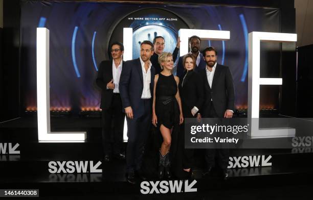 Hiroyuki Sanada, Ryan Reynolds, Director Daniel Espinosa, Olga Dihvichnaya, Rebecca Ferguson, Ariyon Bakare and Jake Gyllenhaal