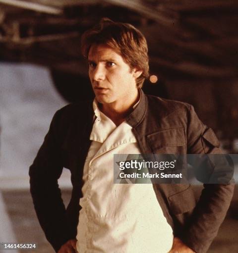 Actor Harrison Ford poses for a portrait on the set of Star Wars: The Empire Strikes Back in 1979 in London, England.