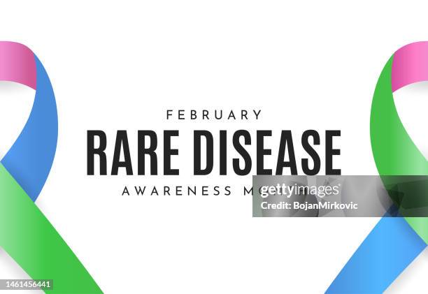 ilustrações de stock, clip art, desenhos animados e ícones de rare disease awareness month background, february. vector - animal em via de extinção