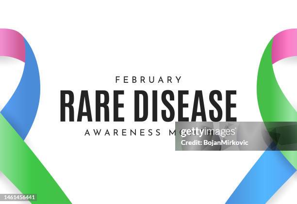 rare disease awareness month background, february. vector - endangered species stock illustrations