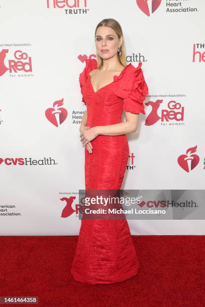 Cara Buono attends the American Heart Association's Red Dress Collection Concert at Jazz at Lincoln Center on February 01, 2023 in New York City.