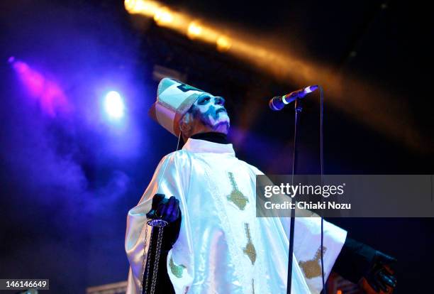 Papa Emeritus of Ghost performs on stage during Download Festival at Donington Park on June 10, 2012 in Castle Donington, United Kingdom.