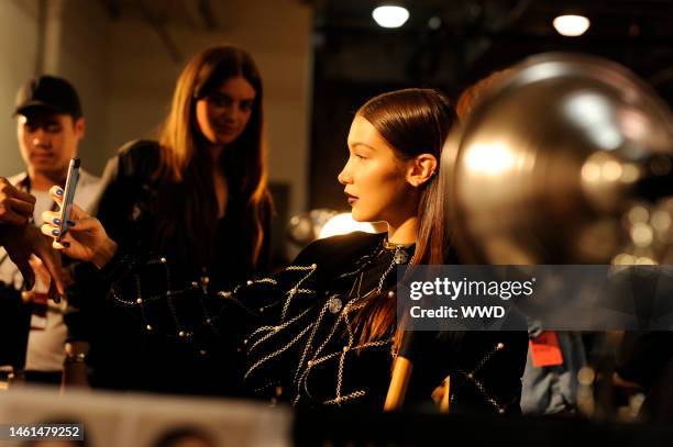 Bella Hadid backstage