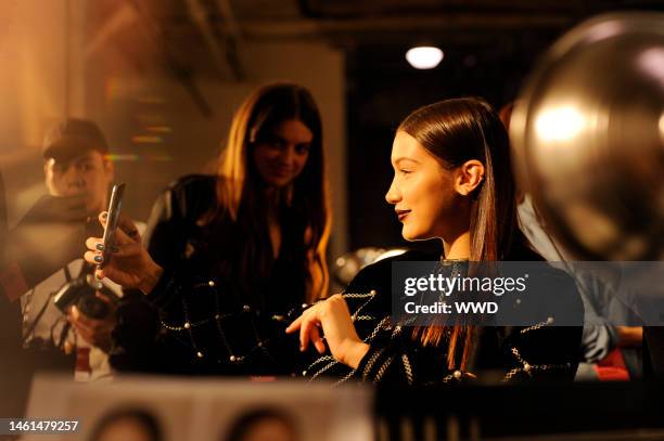 Bella Hadid backstage