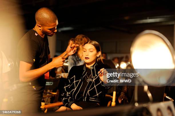 Bella Hadid backstage