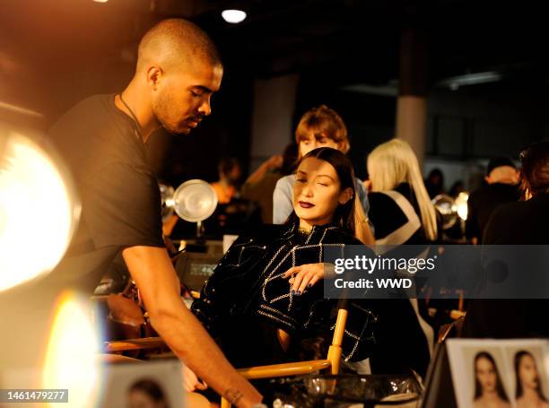 Bella Hadid backstage