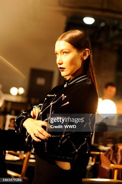 Bella Hadid backstage