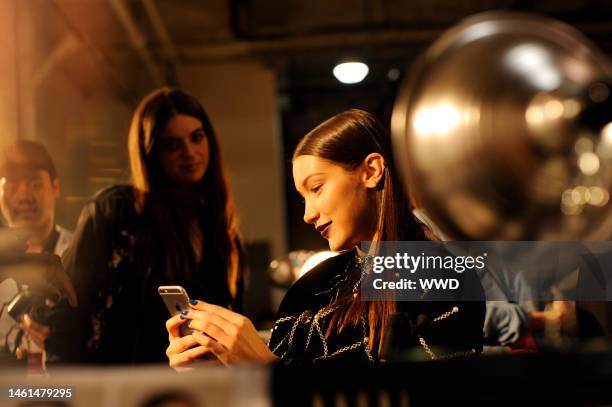 Bella Hadid backstage