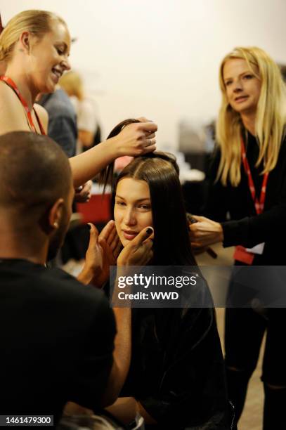 Bella Hadid backstage