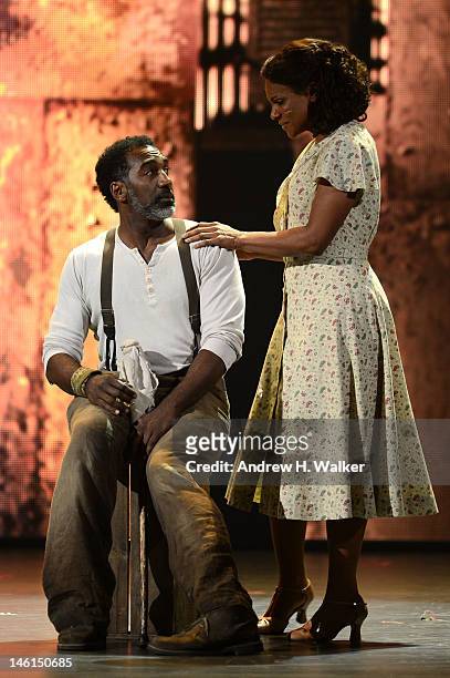 Norm Lewis and Audra McDonald of 'Borgy and Bess' perform onstage at the 66th Annual Tony Awards at The Beacon Theatre on June 10, 2012 in New York...