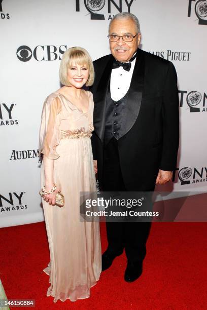 Cecilia Hart and James Earl Jones attend the 66th Annual Tony Awards at The Beacon Theatre on June 10, 2012 in New York City.
