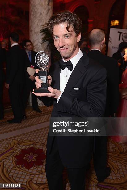 Christian Borle, winner for featured actor in a play for 'Peter and the Starcatcher' attends the 66th Annual Tony Awards after party at The Plaza...