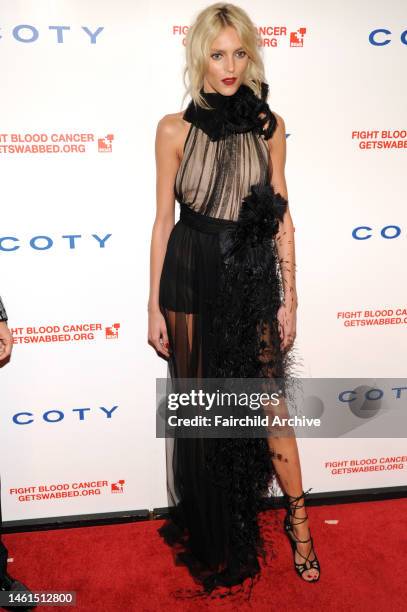 Anja Rubik attends the DKMS 6th annual Linked Against Blood Cancer gala at Cipriani. Rubik wears look 40 from Alberta Ferretti's fall 2012 collection.