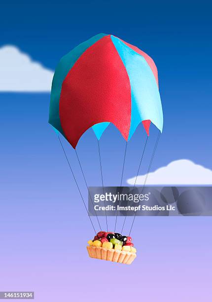 desserts on parachute - parachute studio stock-fotos und bilder