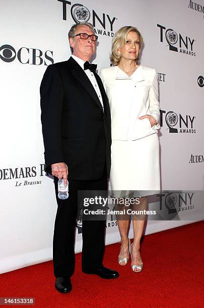 Director Mike Nichols and Diane Sawyer attend the 66th Annual Tony Awards at The Beacon Theatre on June 10, 2012 in New York City.