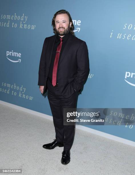 Haley Joel Osment arrives at the Los Angeles Premiere Of Prime Video's "Somebody I Used To Know" at Culver Theater on February 01, 2023 in Culver...