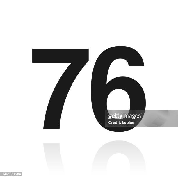 69 Number Sixtynine Icon With Reflection On White Background High